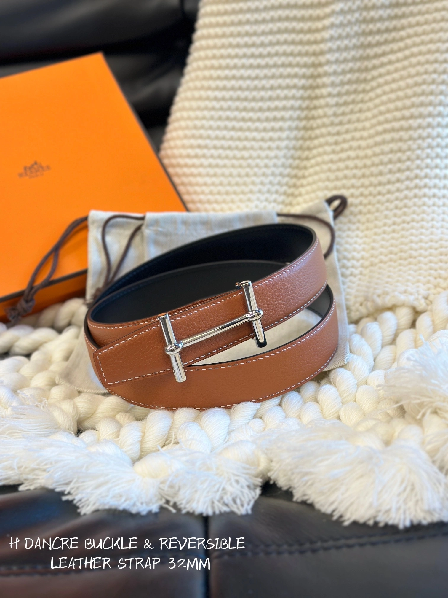 &Barbara-- H5r75s H D’ANCRE BELT BUCKLE & REVERSIBLE LEATHER STRAP item:D-S179H2930-2
