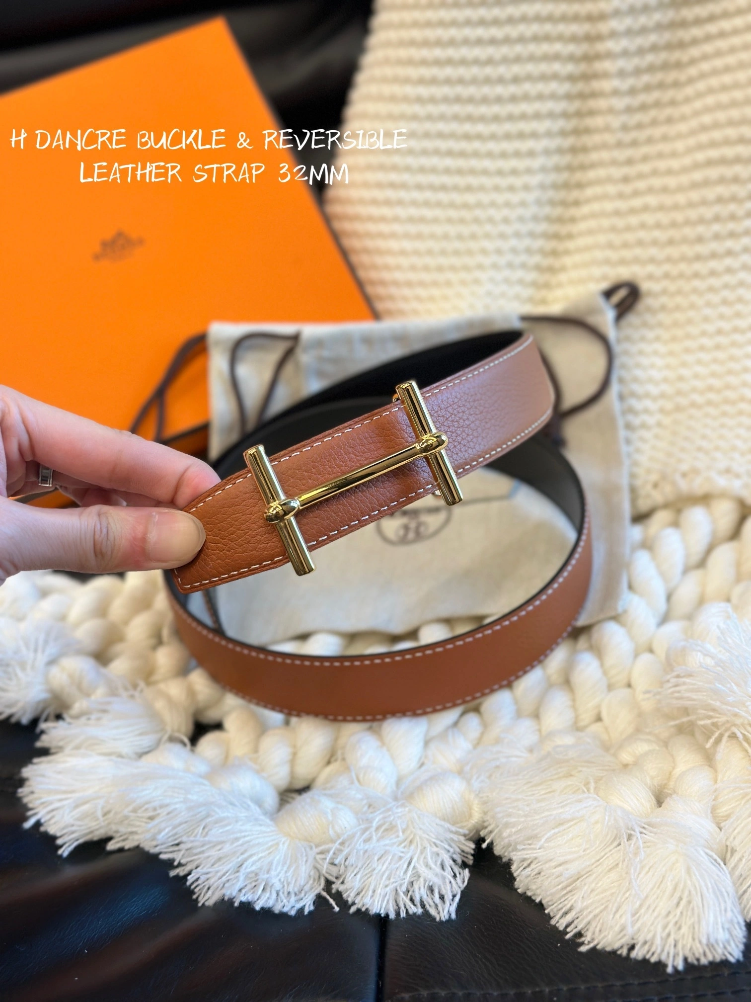 &Barbara-- H5r75s H D’ANCRE BELT BUCKLE & REVERSIBLE LEATHER STRAP item:D-S179H2930-2