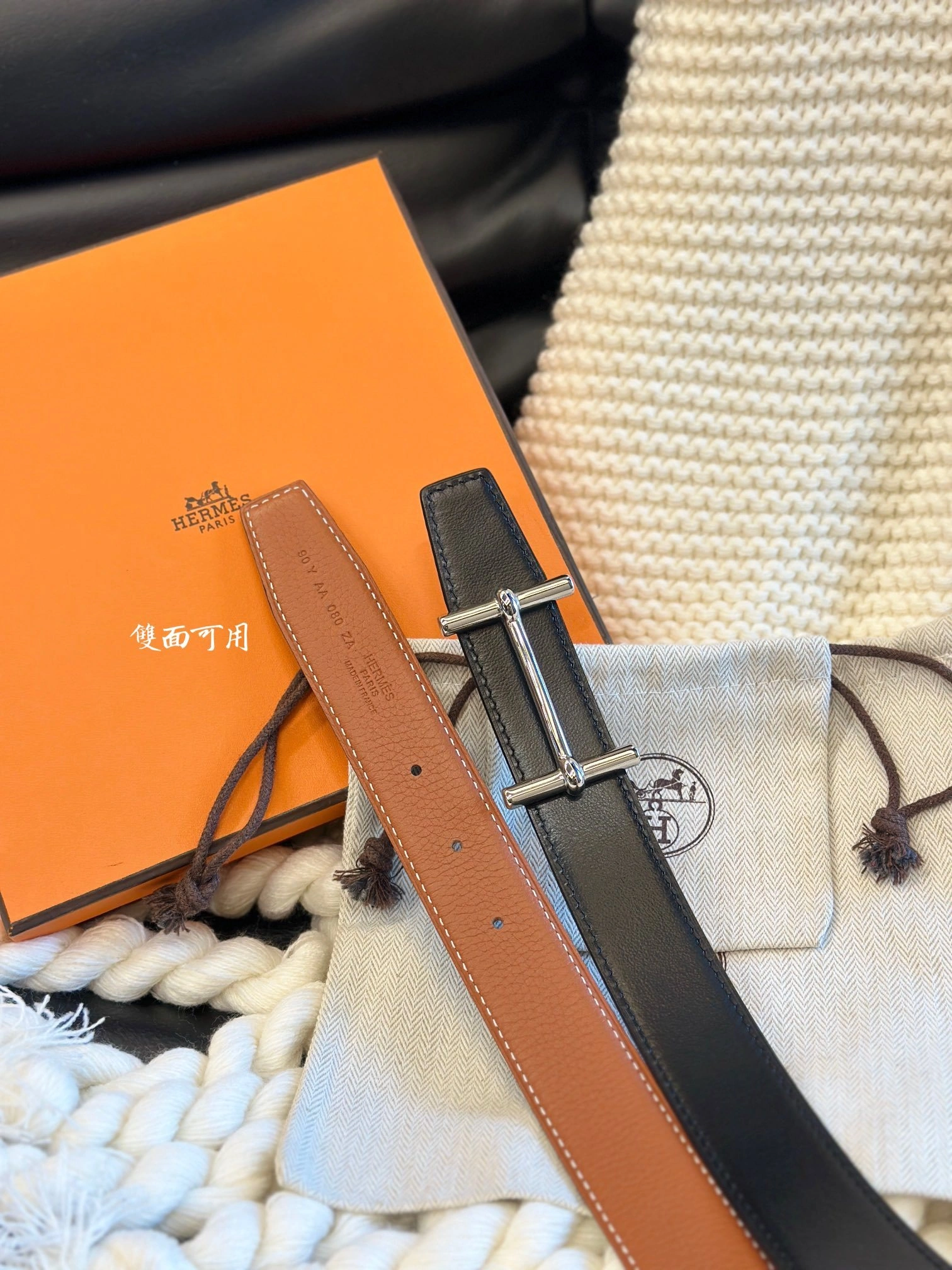 &Barbara-- H5r75s H D’ANCRE BELT BUCKLE & REVERSIBLE LEATHER STRAP item:D-S179H2930-2