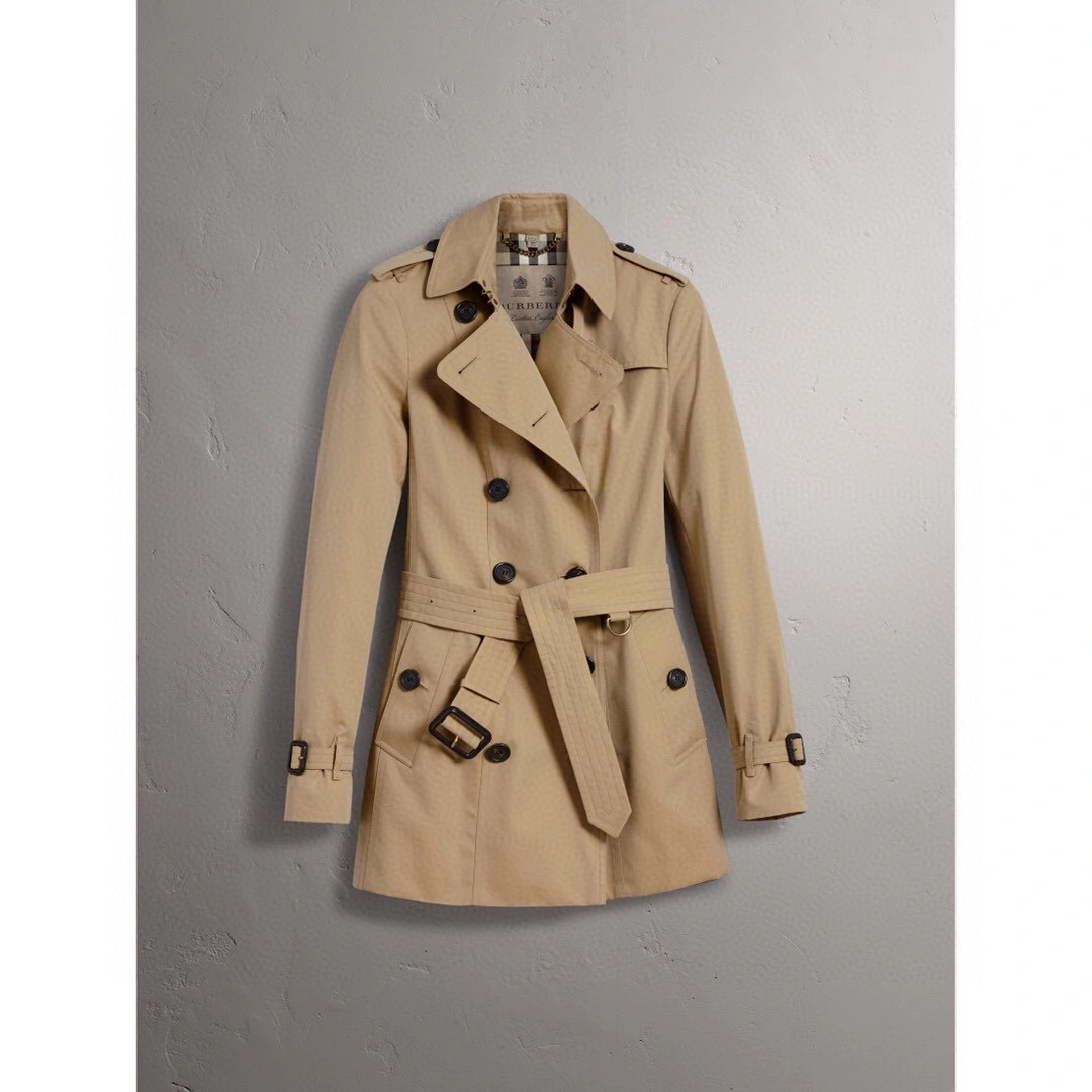 -Ladies Sandringham Series Honey Short British Style Wind Coat item: 086G020F0740G2610