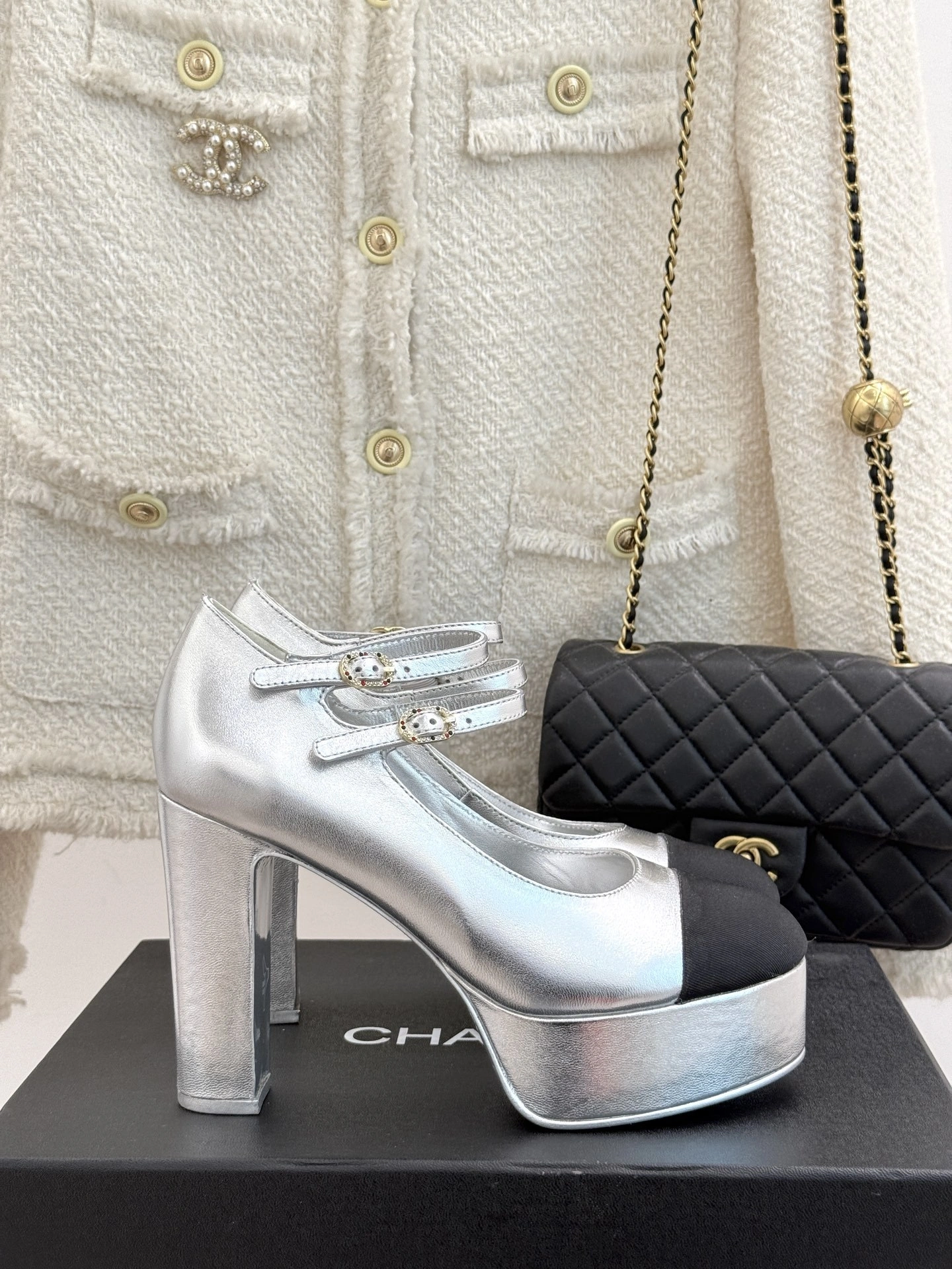 COCO-- 3h1958 G46433-B20274-U0457 Calfskin Heel height：11cm Waterproof：4cm item:E-X000I2304