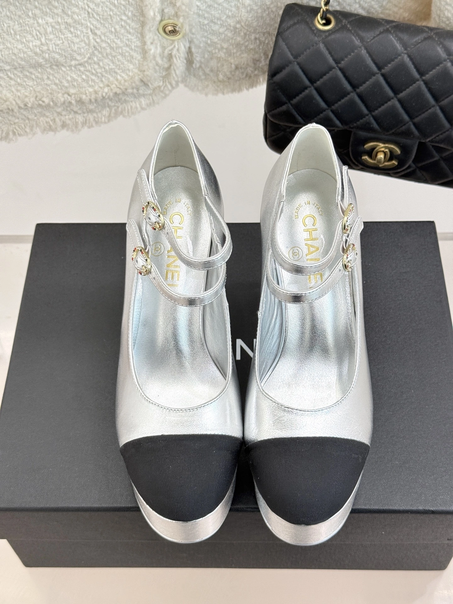 COCO-- 3h1958 G46433-B20274-U0457 Calfskin Heel height：11cm Waterproof：4cm item:E-X000I2304