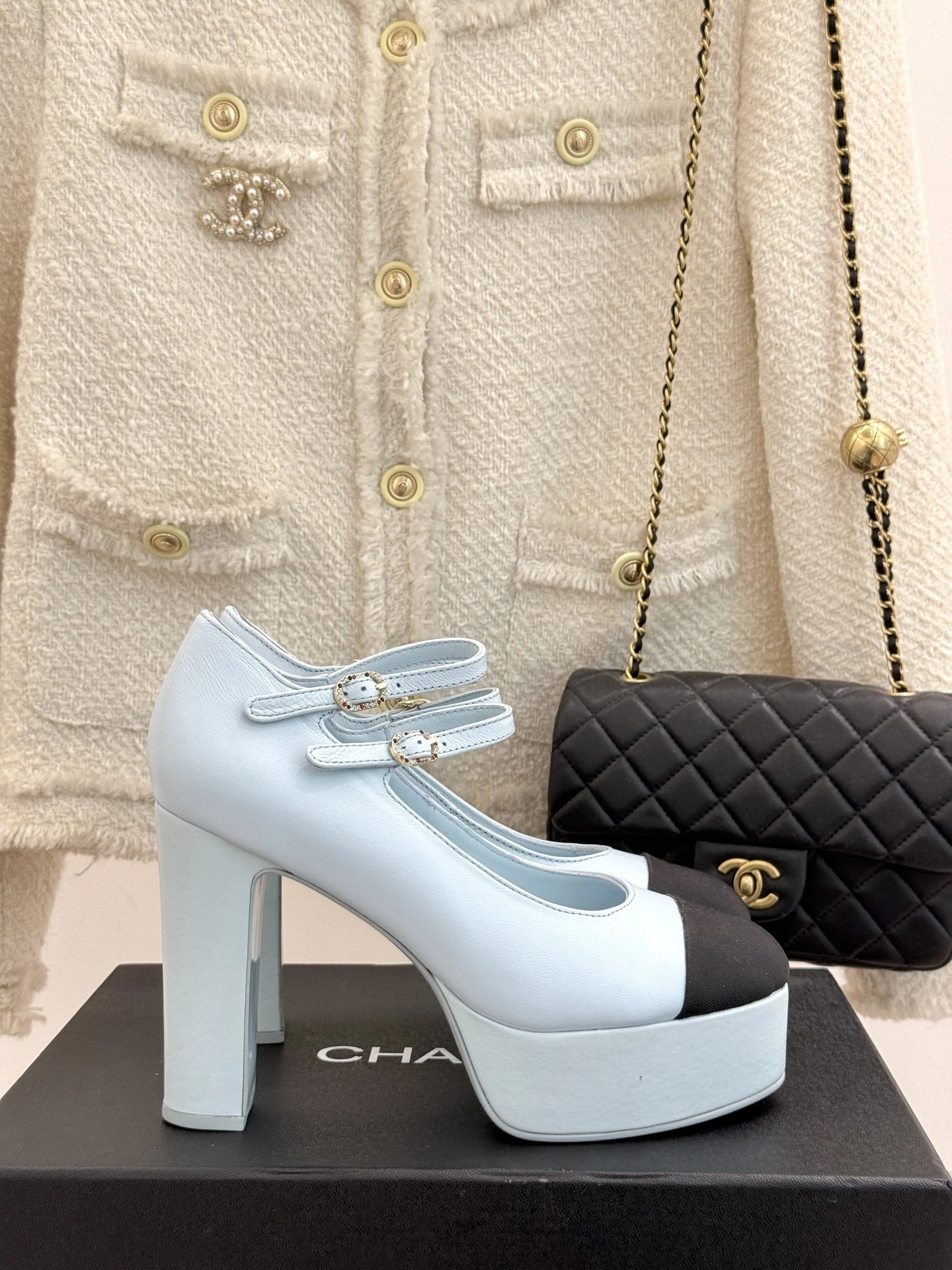 COCO-- 3h1958 G46433-B20275-U0461 Calfskin Heel height：11cm Waterproof：4cm item:E-X000I2305