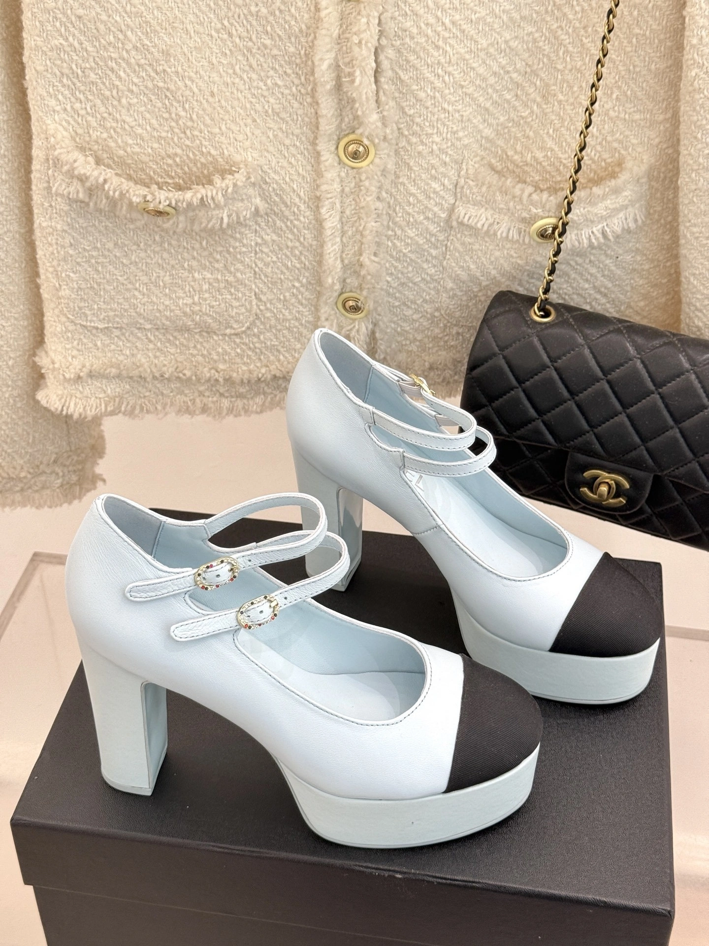 COCO-- 3h1958 G46433-B20275-U0461 Calfskin Heel height：11cm Waterproof：4cm item:E-X000I2305