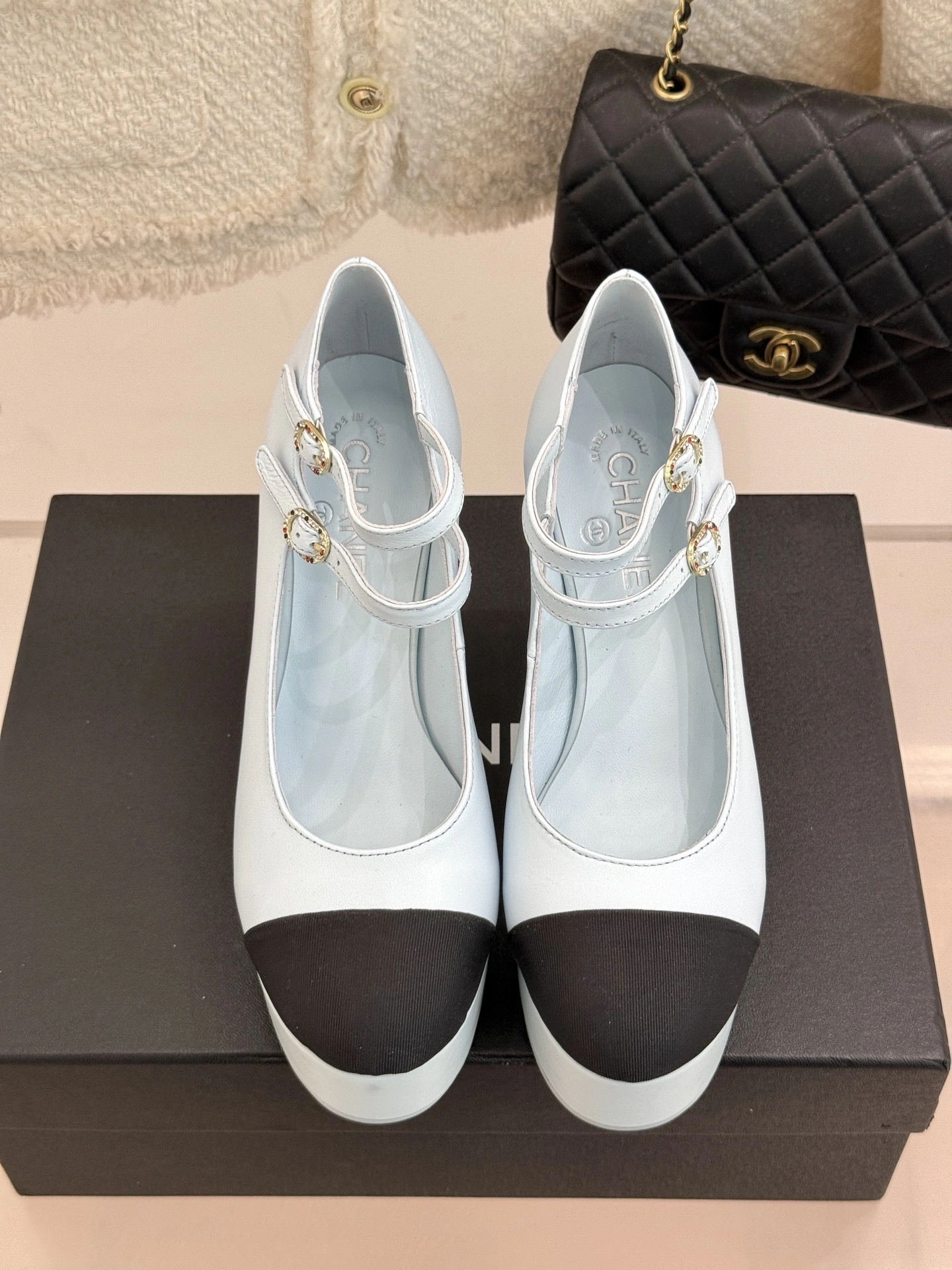 COCO-- 3h1958 G46433-B20275-U0461 Calfskin Heel height：11cm Waterproof：4cm item:E-X000I2305