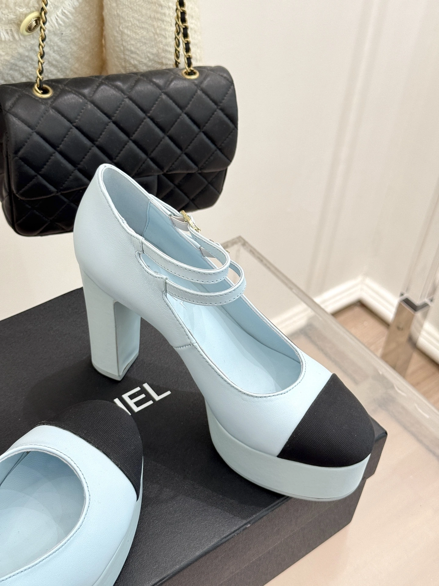 COCO-- 3h1958 G46433-B20275-U0461 Calfskin Heel height：11cm Waterproof：4cm item:E-X000I2305