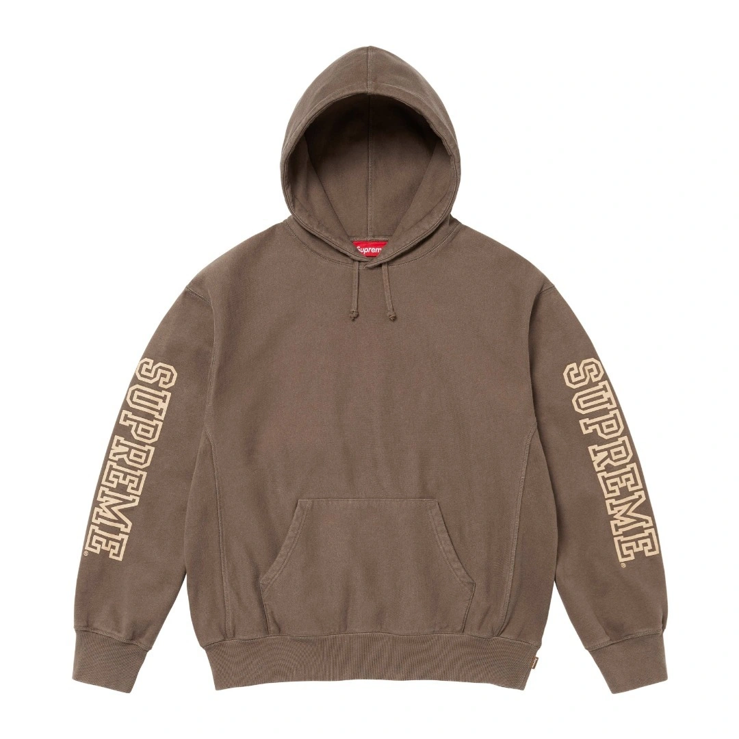 Gemini- S575 24FW COLLEGIATE SLEEVE HOODED cotton oversized 3colour item:D-F377K2521-3