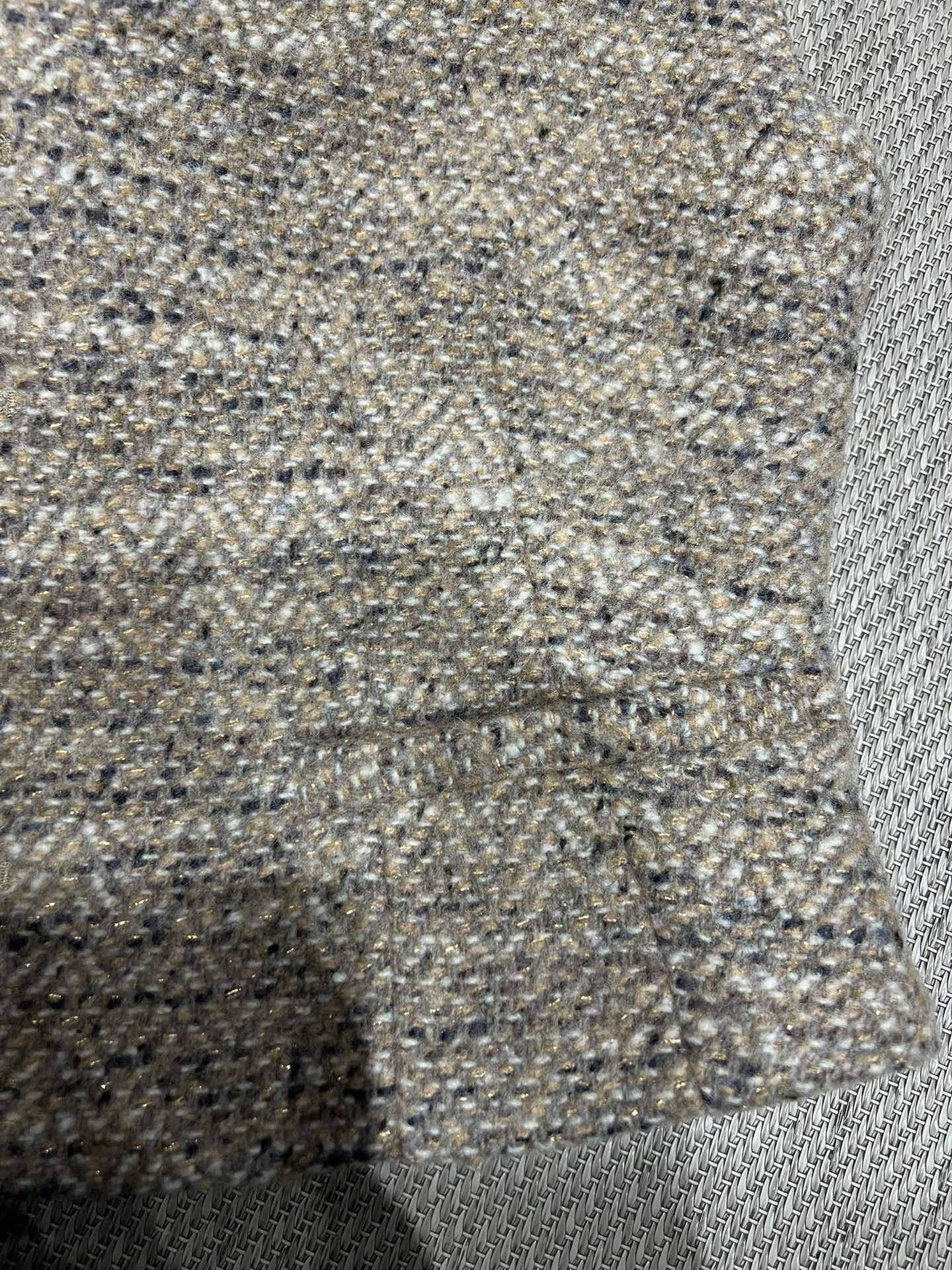 Victoria-- 8oro Pi191 Wool Blend Tweed Blazer Tweed Stand-Collar Vest item:F-F140A1403H