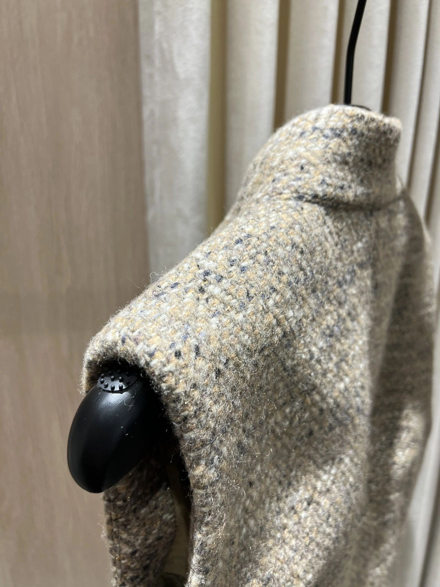 Victoria-- 8oro Pi191 Wool Blend Tweed Blazer Tweed Stand-Collar Vest item:F-F140A1403H