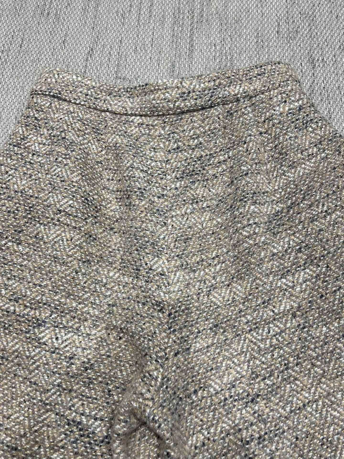 Victoria-- 8oro Pi191 Wool Blend Tweed Blazer Tweed Stand-Collar Vest item:F-F140A1403H