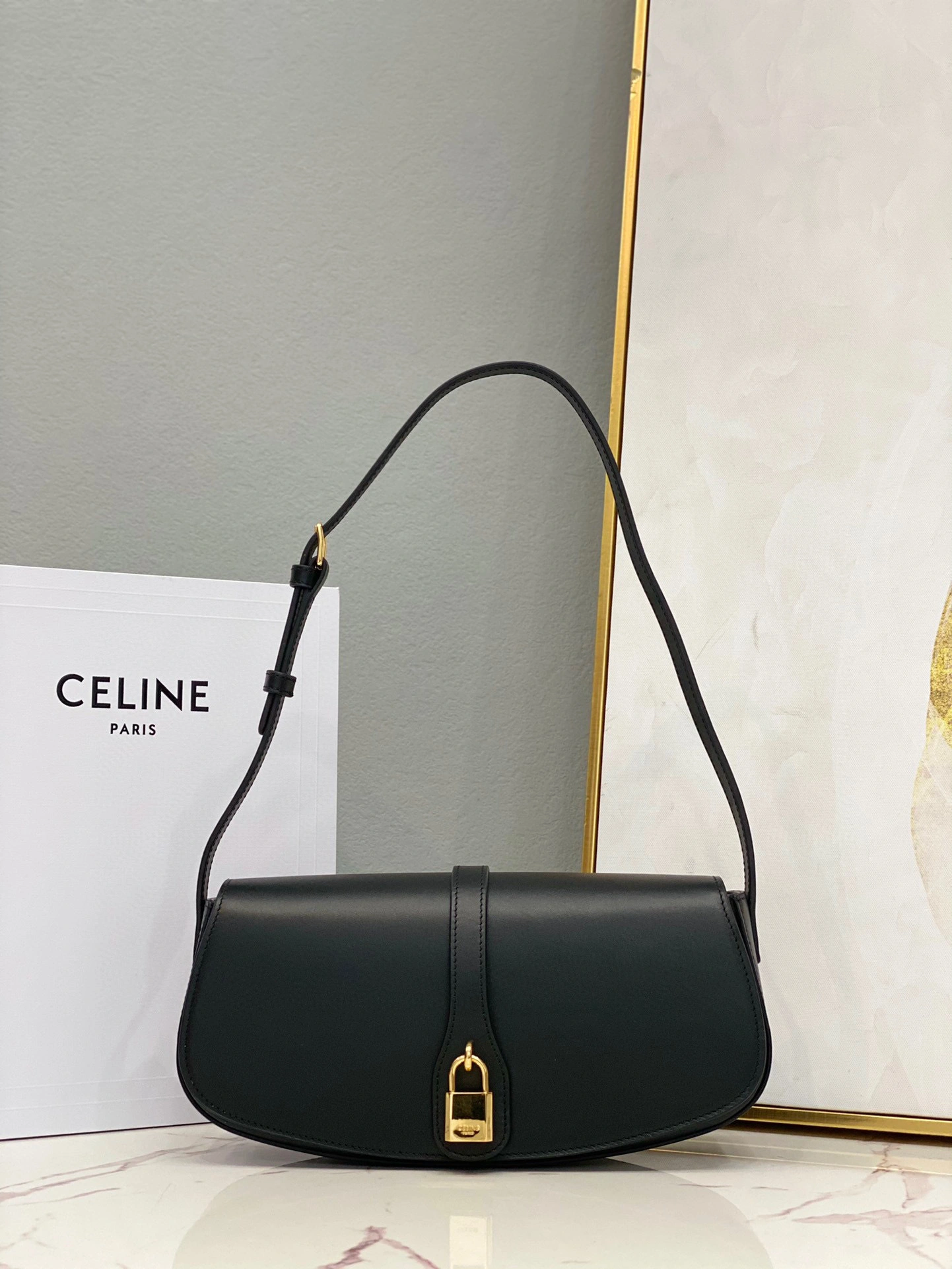 MOMO- high quality version 198663DK1-38NO Tabou Clutch onStrap cowhide item：B-B000I1416C
