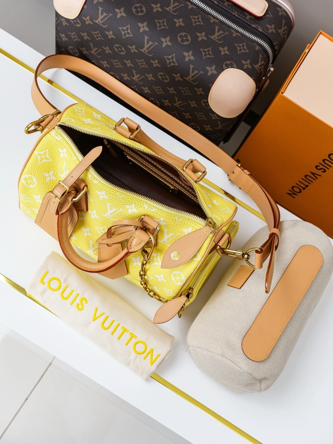 MOMO-- 8V M13902 high quality version Speedy P129 Bandoulière 25 Monogram Leather cowhide sheepskin item:E-B177I1745