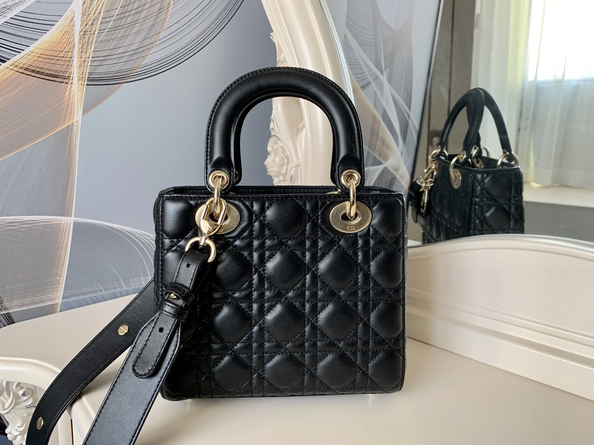 Custombag-- M0538OCAL-M900 Lady high quality version Black gold clasp item：C-B803D0747