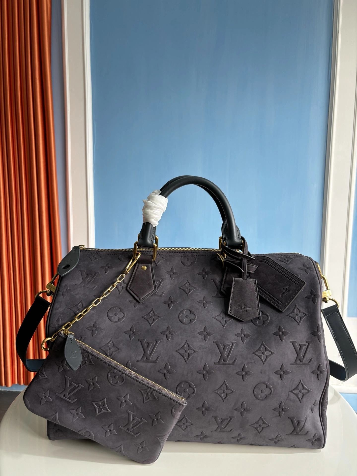 Custombag--8V M15225 counters quality Speedy P9 Bandoulière40 cowhide item:E-B808L1720T