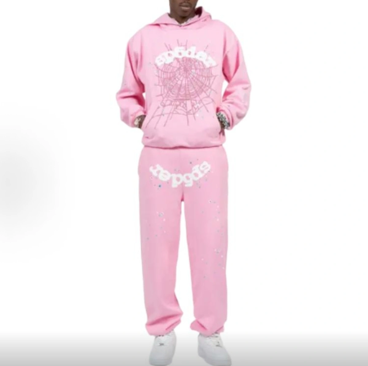 Gemini -- sp545r FW23 Web PINK HOODIE Web PINK suit Cotton fleece item:E-F477M0514F