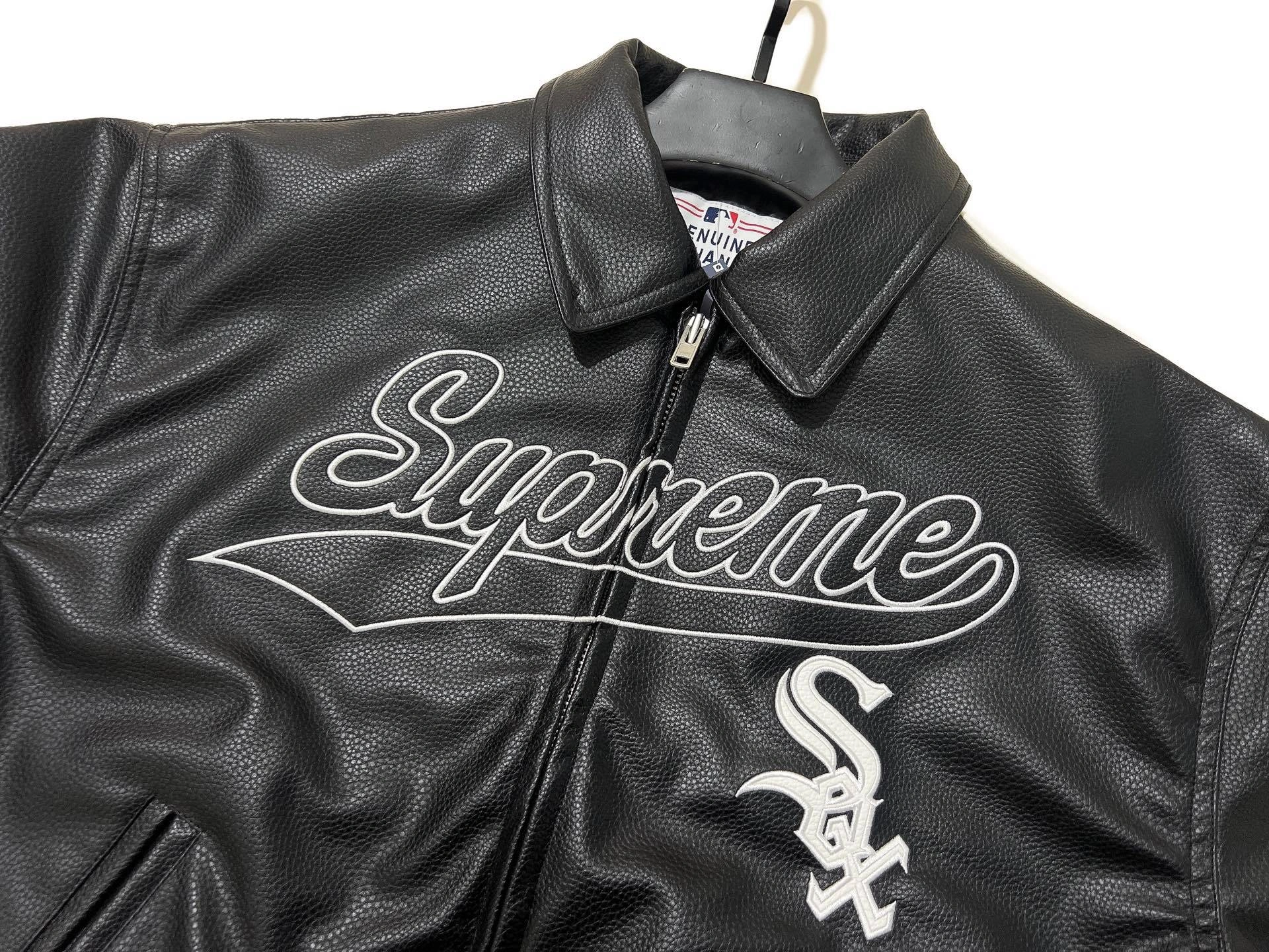 Gemini-- S575 Supreme x Chicago White Sox FW25 Leather Varsity Jacket 2colour item:E-F110K2111-2F