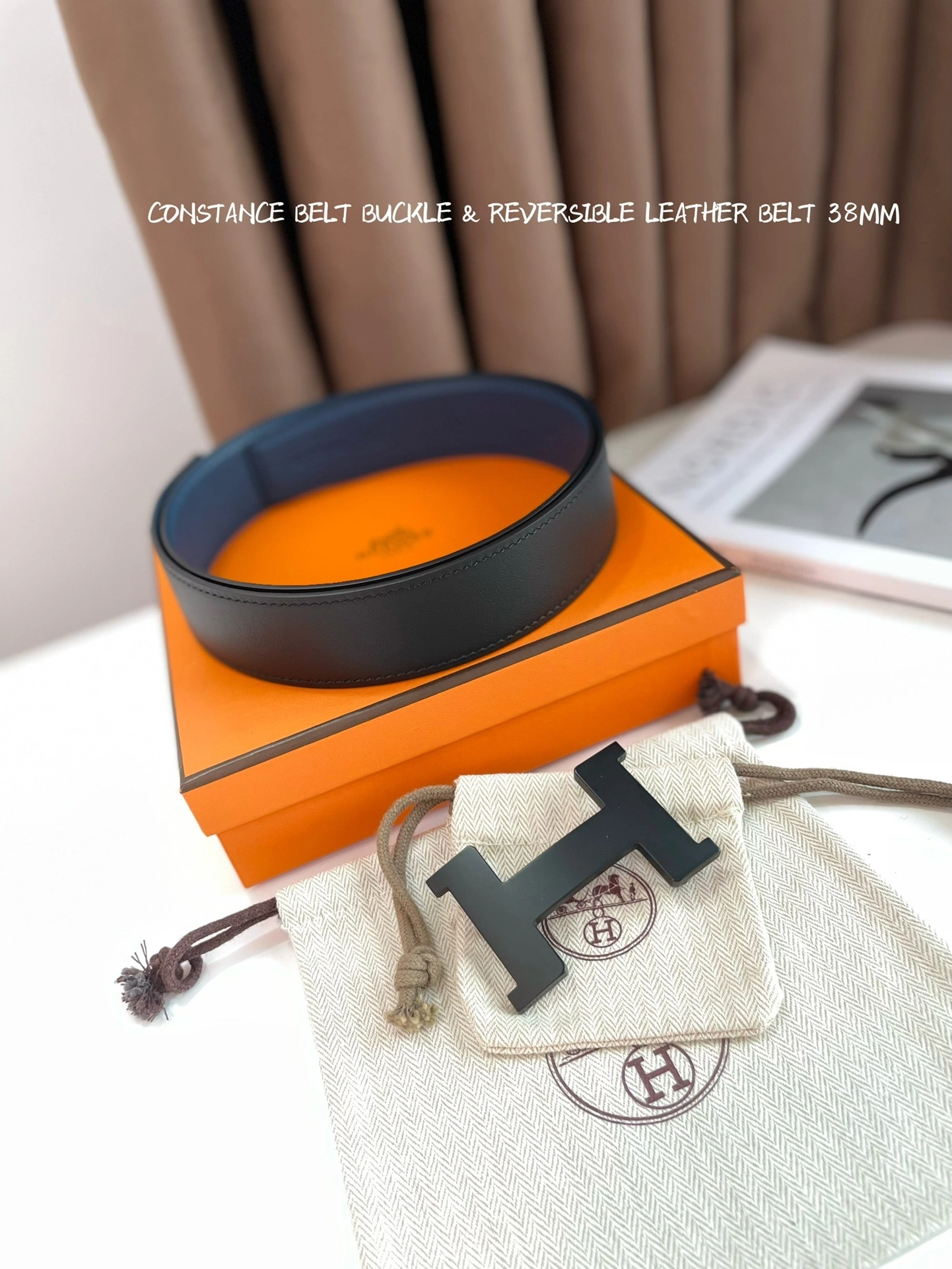 Barbara-- -CONSTANCE BELT BUCKLE & REVERSIBLE LEATHER STRAP reversible item:C-S092B2502
