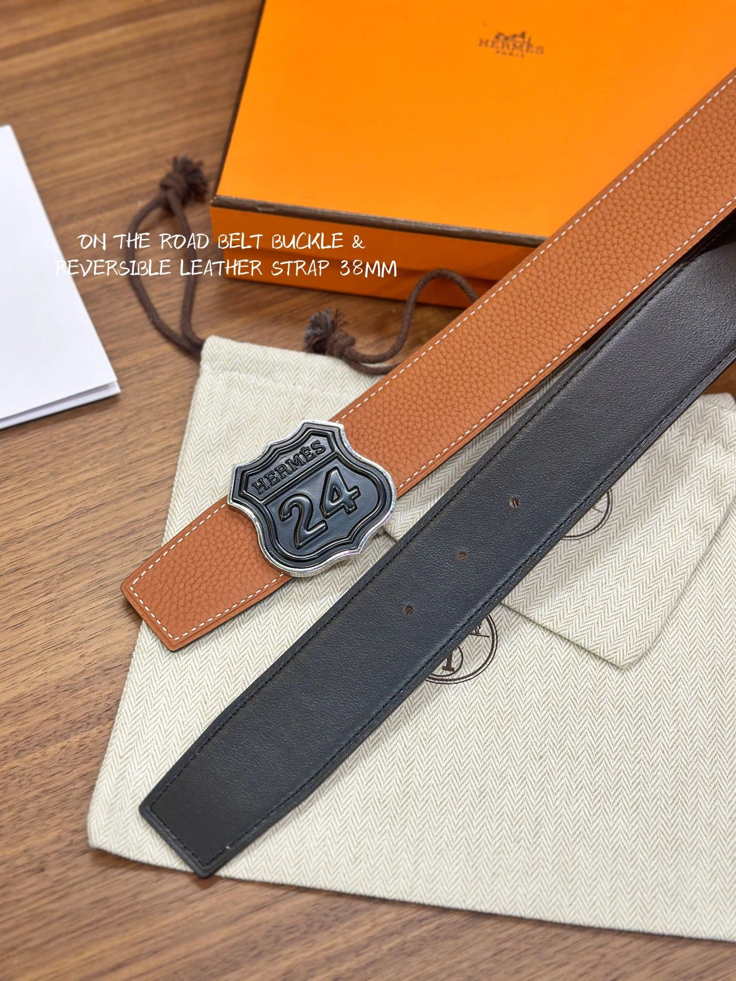 Barbara-- H5r75s ON THE ROAD BELT BUCKLE & REVERSIBLE LEATHER STRAP item:D-S179H3081