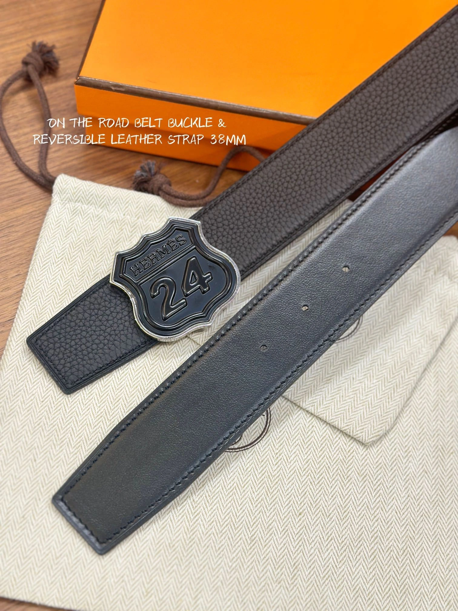 Barbara-- H5r75s ON THE ROAD BELT BUCKLE & REVERSIBLE LEATHER STRAP item:D-S179H3082