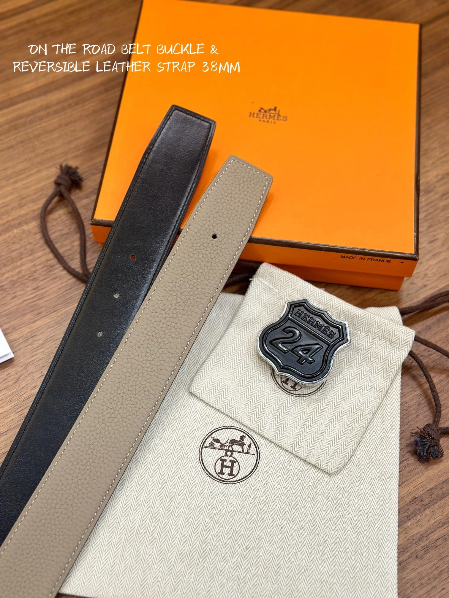 Barbara-- H5r75s ON THE ROAD BELT BUCKLE & REVERSIBLE LEATHER STRAP item:D-S179H3083