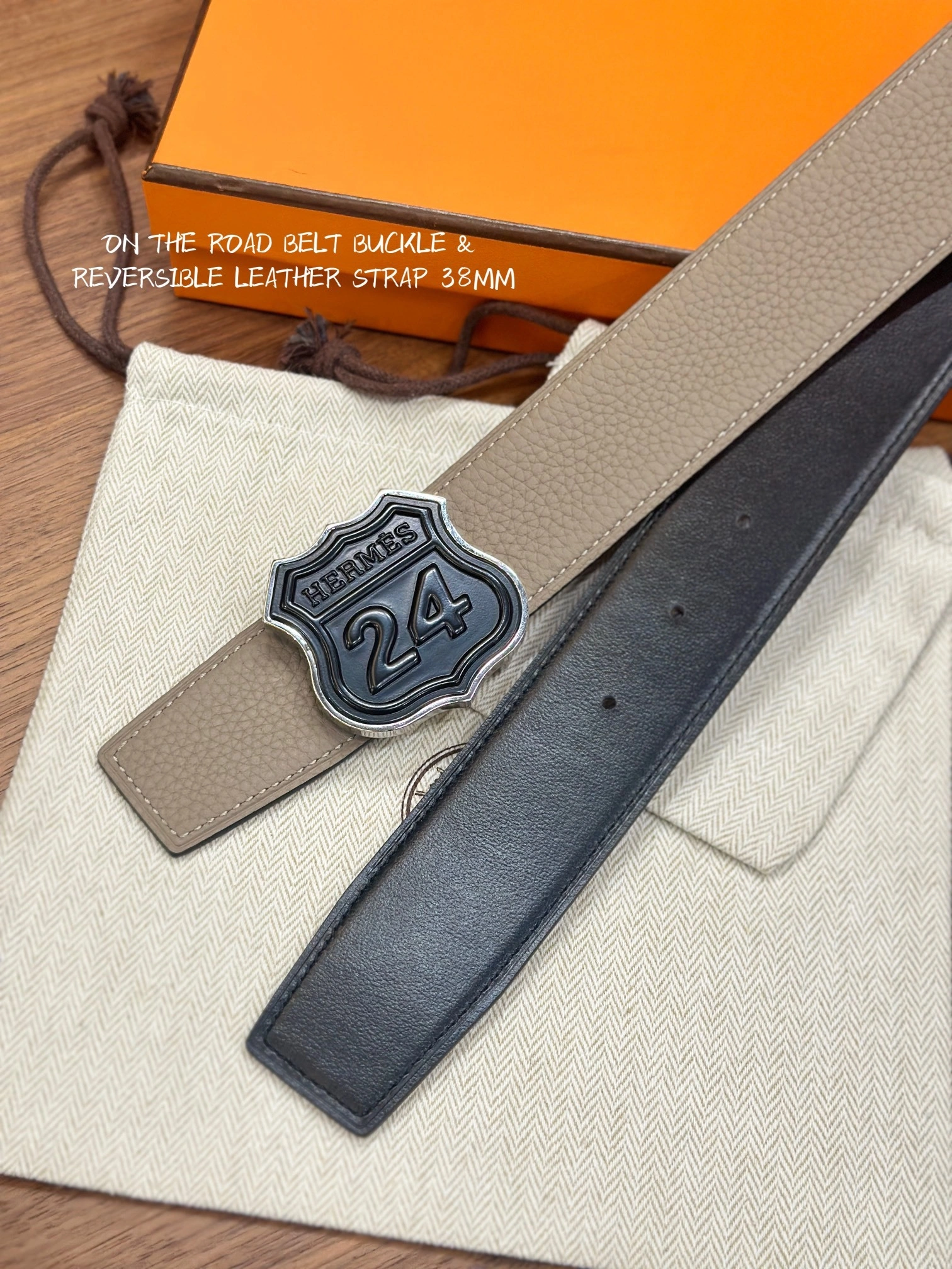 Barbara-- H5r75s ON THE ROAD BELT BUCKLE & REVERSIBLE LEATHER STRAP item:D-S179H3083