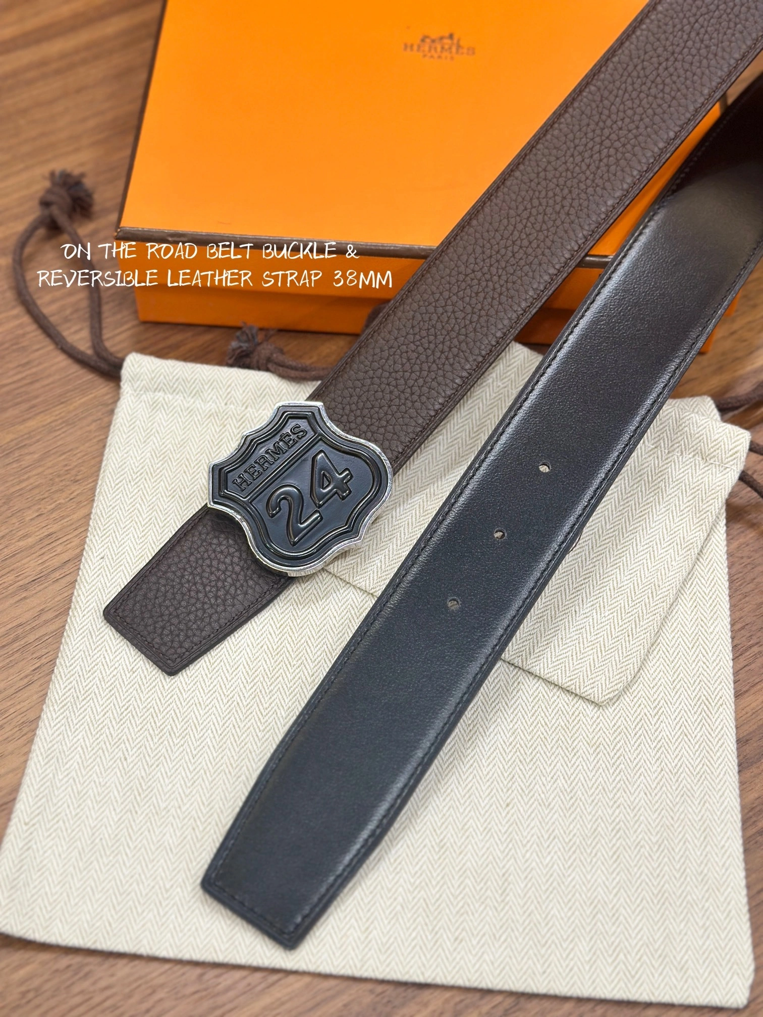 Barbara-- H5r75s ON THE ROAD BELT BUCKLE & REVERSIBLE LEATHER STRAP item:D-S179H3085