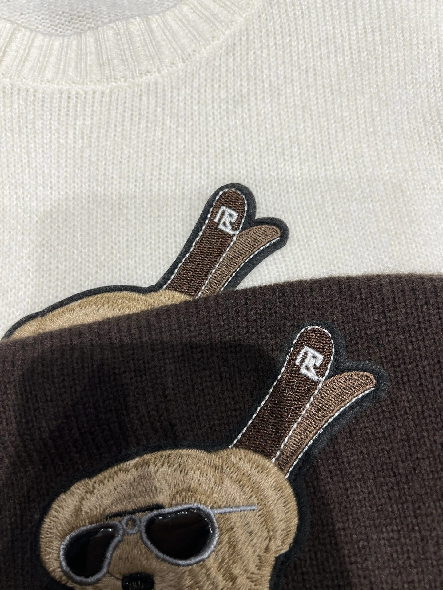 Victoria-- R18ph cashmere Extrafine Merino Wool embroidery 2colour item:E-F140L1011-2H