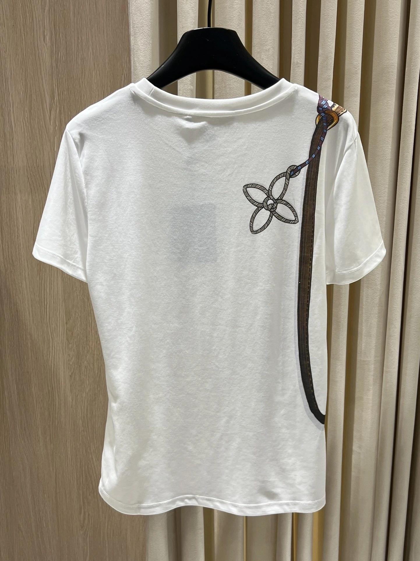 Victoria-- 8V T-Shirt Print Sacoche Damier Ébène Monogram Cotton Soft and comfortable item:E-F140L1931H