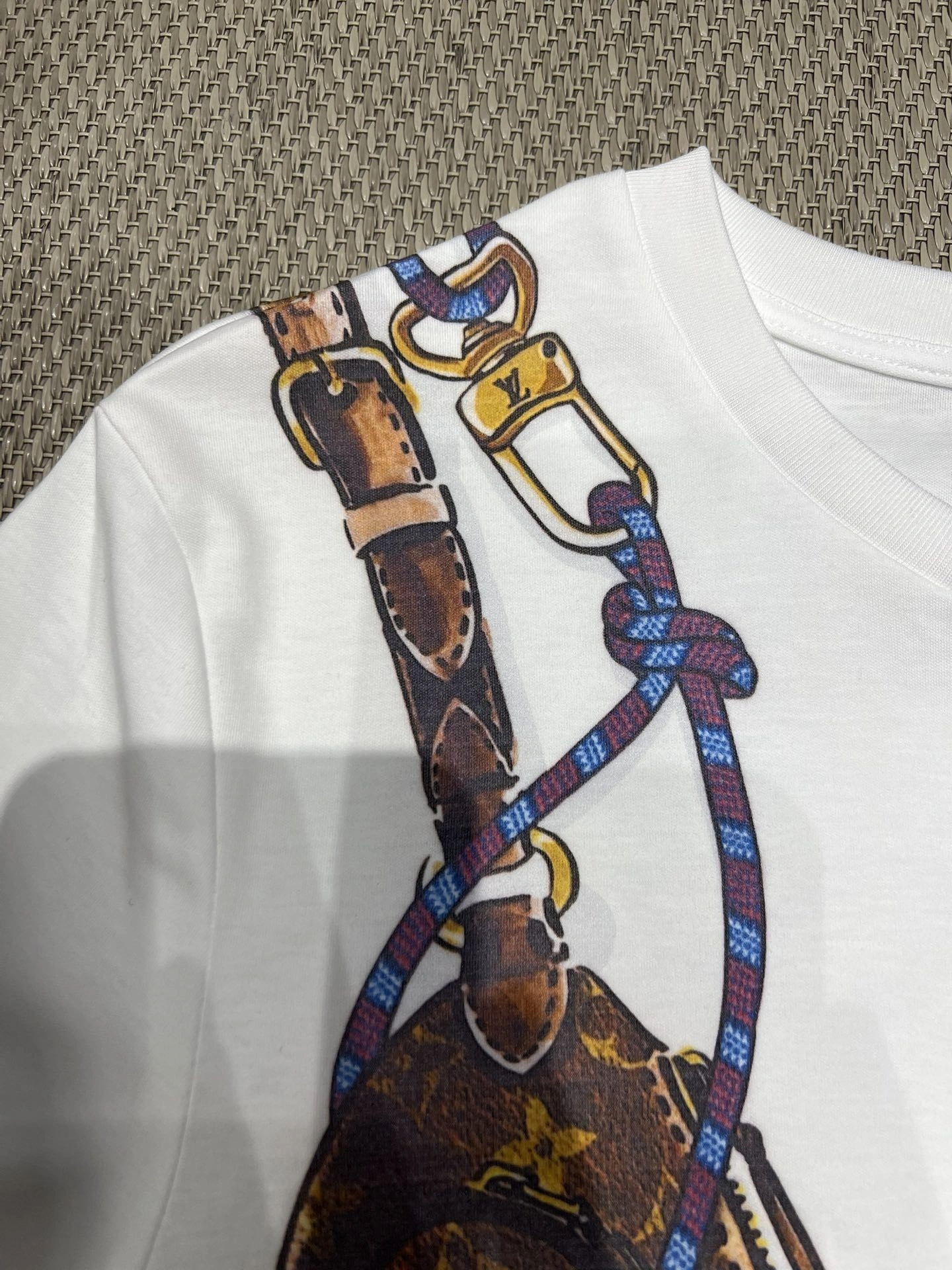 Victoria-- 8V T-Shirt Print Sacoche Damier Ébène Monogram Cotton Soft and comfortable item:E-F140L1931H