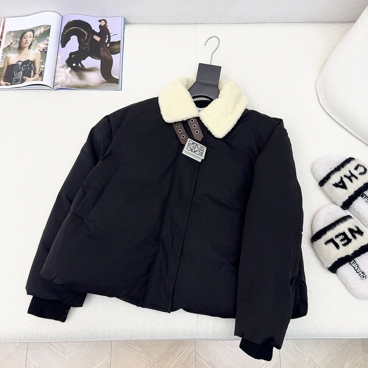 Victoria - 8o5w5 Down jacket white goose down embroidery 2colour item:E-F327I1611-2H