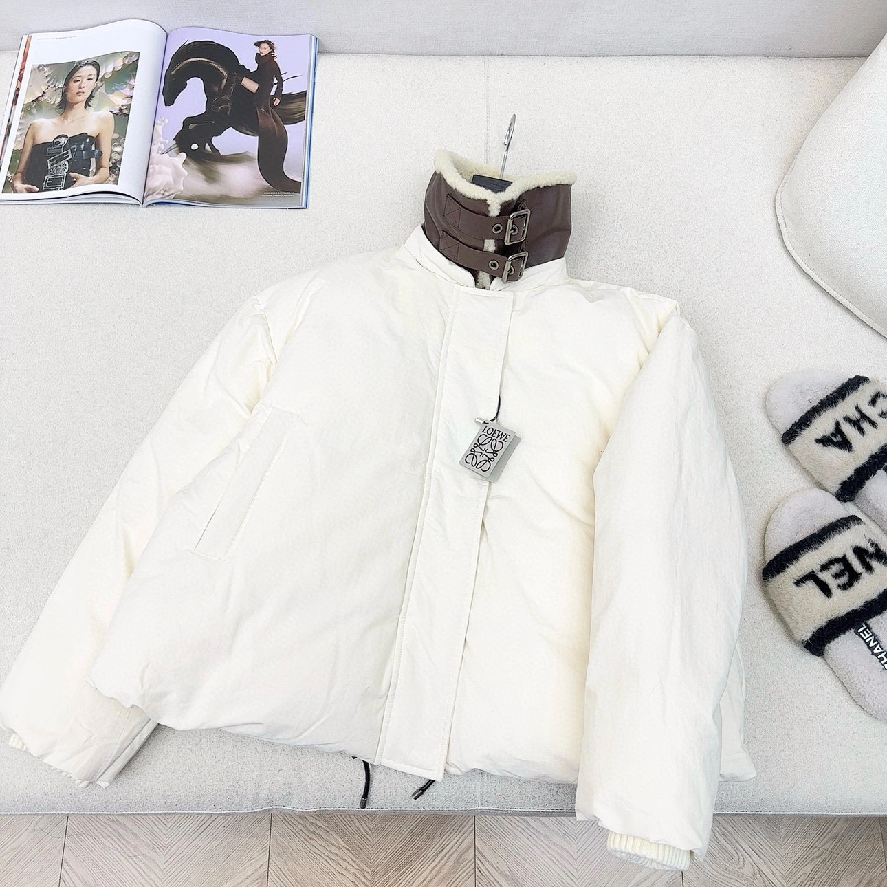 Victoria - 8o5w5 Down jacket white goose down embroidery 2colour item:E-F327I1611-2H
