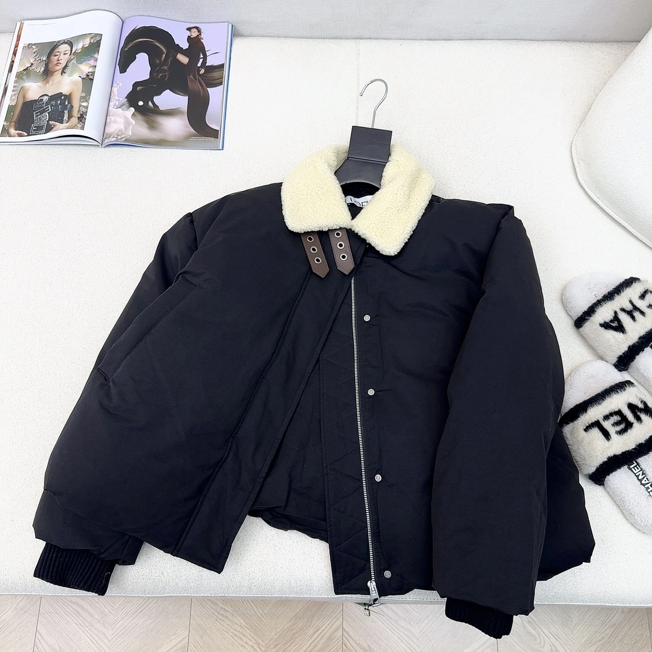 Victoria - 8o5w5 Down jacket white goose down embroidery 2colour item:E-F327I1611-2H