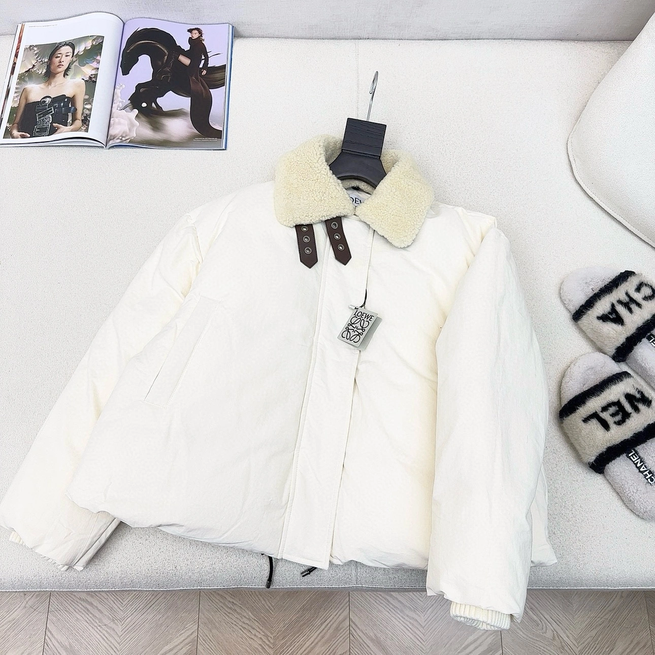 Victoria - 8o5w5 Down jacket white goose down embroidery 2colour item:E-F327I1611-2H
