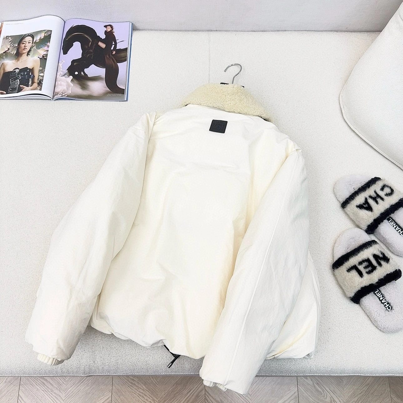 Victoria - 8o5w5 Down jacket white goose down embroidery 2colour item:E-F327I1611-2H