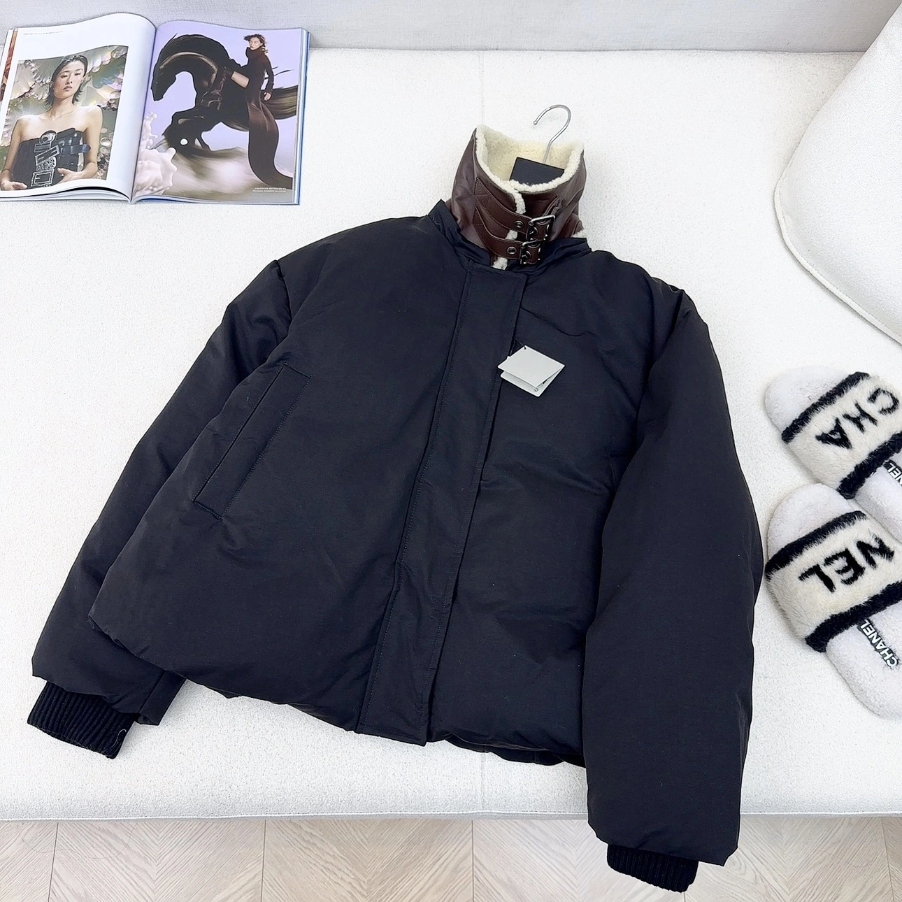Victoria - 8o5w5 Down jacket white goose down embroidery 2colour item:E-F327I1611-2H