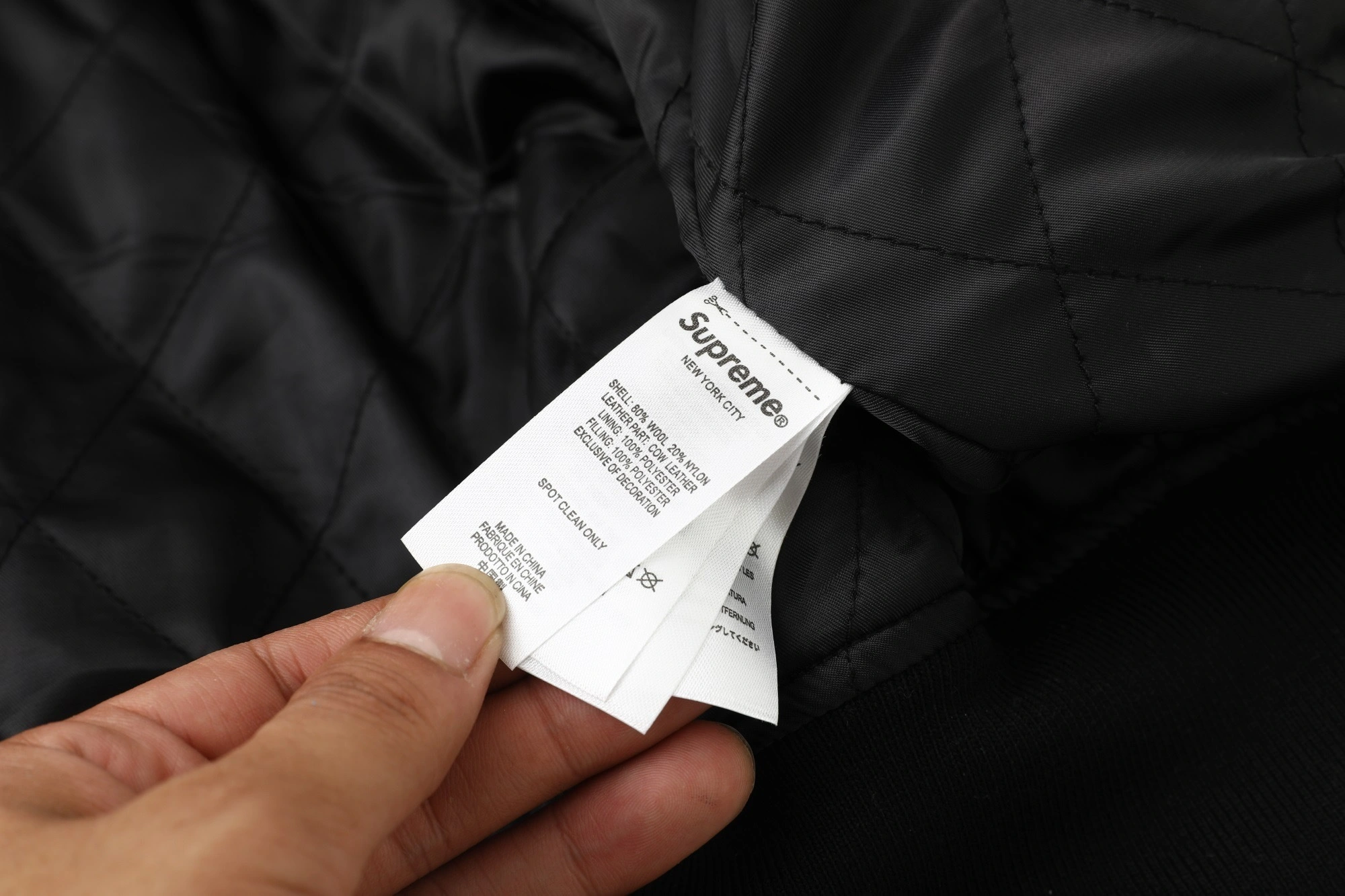 Gemini- S575 Supreme x 40 Acres SS25 WEEK9 Malcolm X Varsity Jacket embroidery item:E-F213I1017