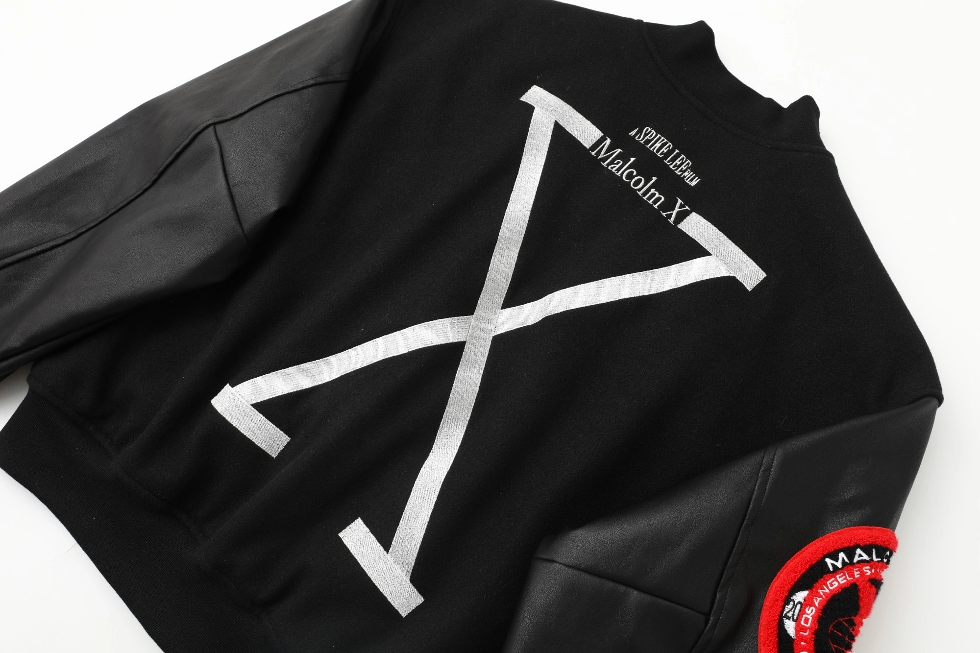 Gemini- S575 Supreme x 40 Acres SS25 WEEK9 Malcolm X Varsity Jacket embroidery item:E-F213I1017