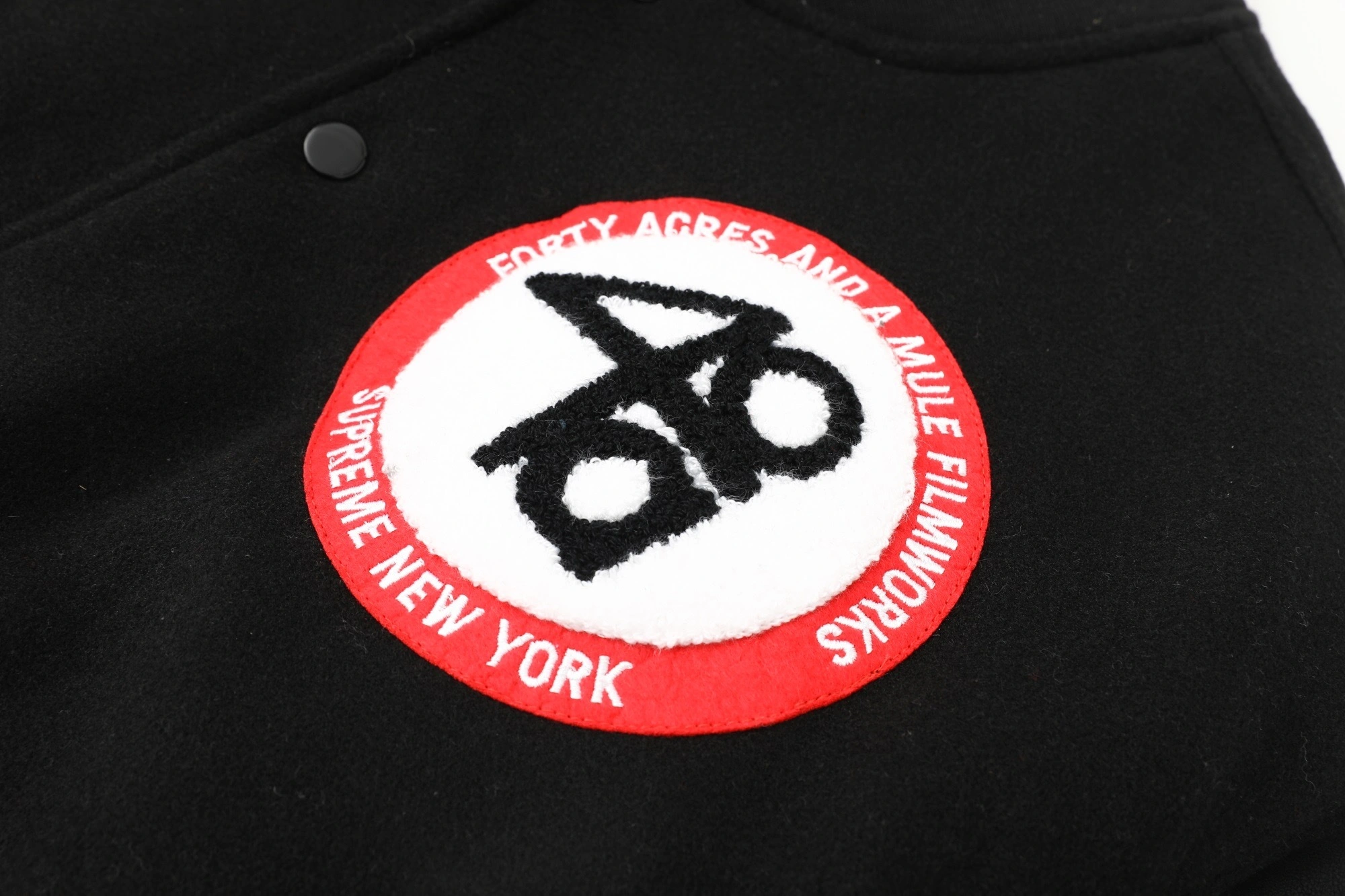 Gemini- S575 Supreme x 40 Acres SS25 WEEK9 Malcolm X Varsity Jacket embroidery item:E-F213I1017
