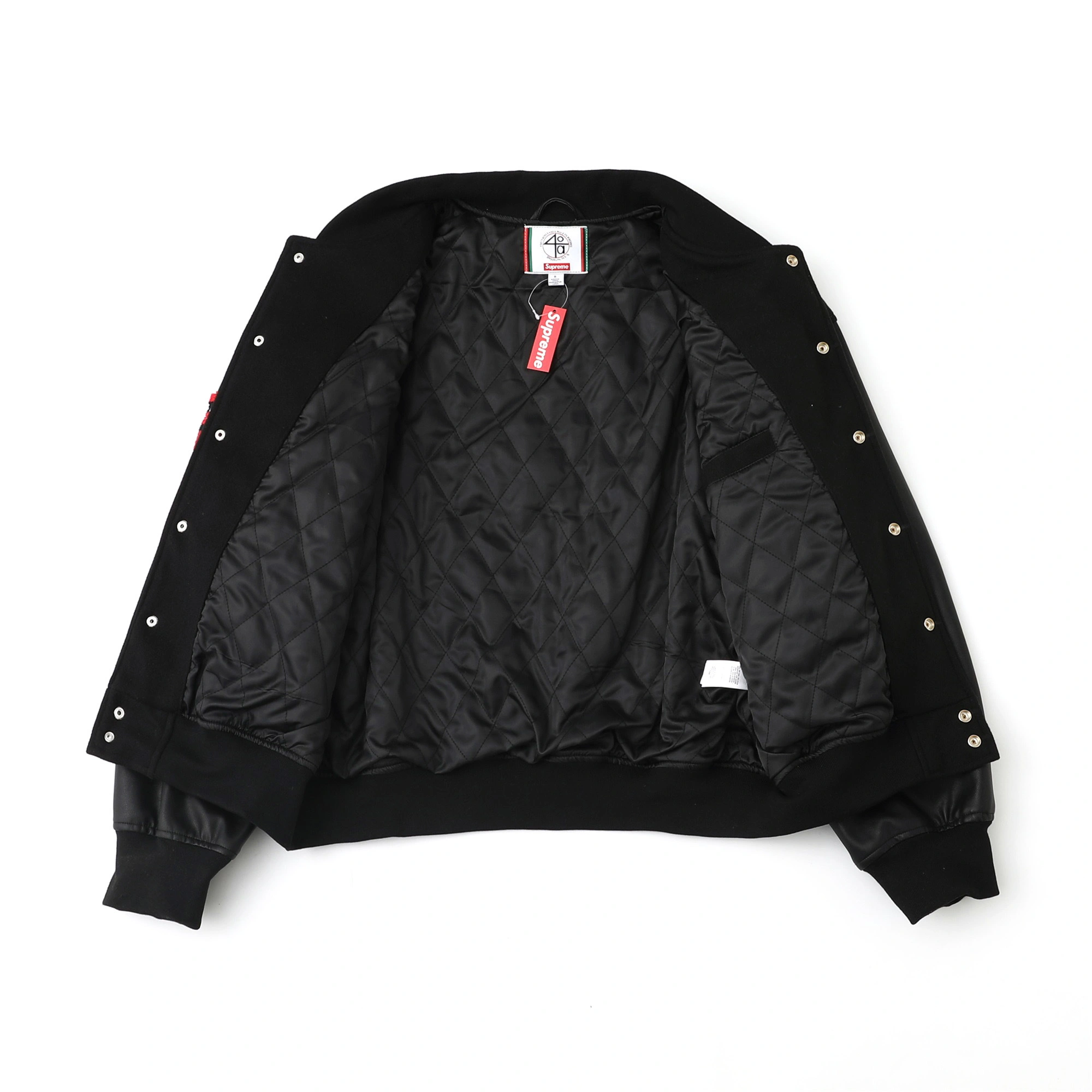 Gemini- S575 Supreme x 40 Acres SS25 WEEK9 Malcolm X Varsity Jacket embroidery item:E-F213I1017