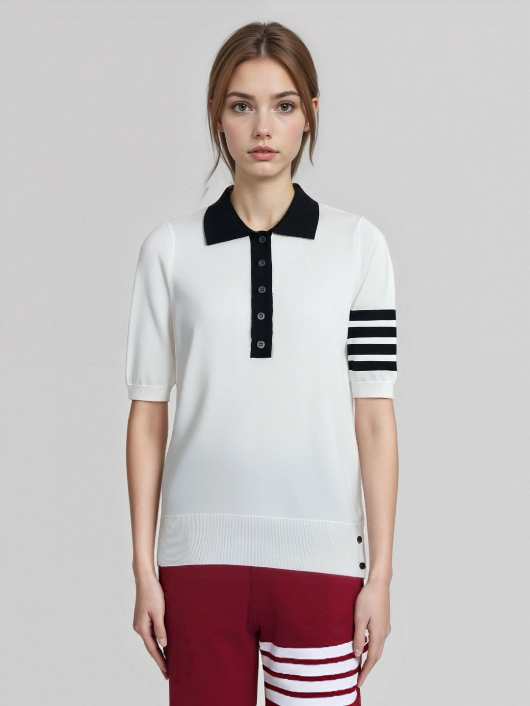 victoria- 2row95 wool POLO 3Colour item:E-F468G2715-3