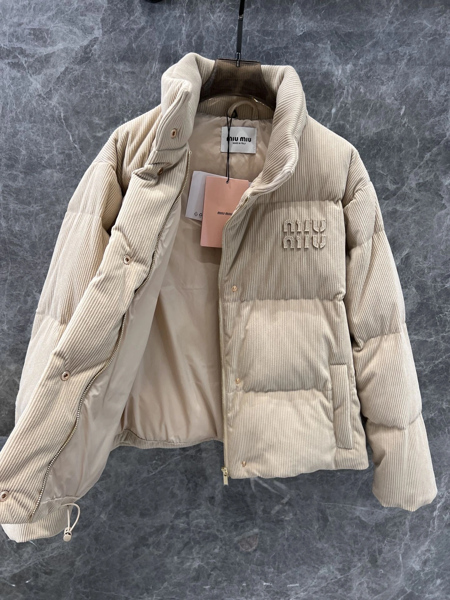 victoria- 7iu7iu corduroy down jacket item:D-F240J2106