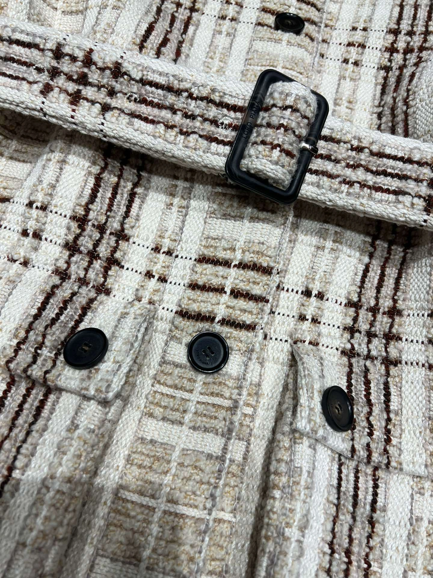 Victoria-- 8oro Pi191 Belted Tweed Jacket Tweed Skirt with Silk Lining suit Quiet Luxury wool item:E-F140L2709H
