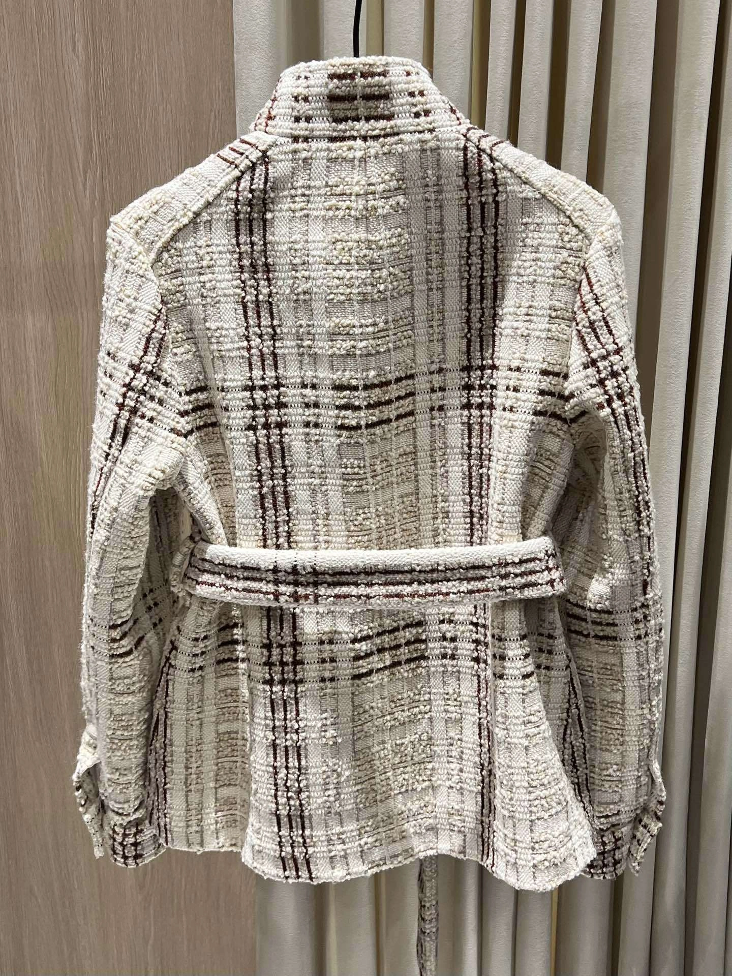 Victoria-- 8oro Pi191 Belted Tweed Jacket Tweed Skirt with Silk Lining suit Quiet Luxury wool item:E-F140L2709H