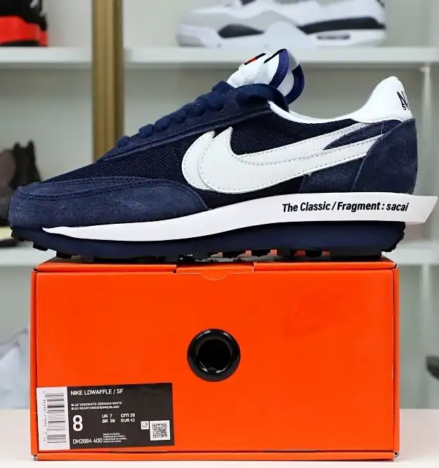 hype FRAGMENT DESIGN X SACAI X LDV WAFFLE 'BLACKENED BLUE'