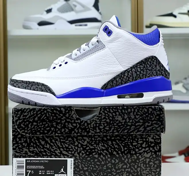 AIR JORDAN 3 RETRO 'RACER BLUE' (CT8532-145)