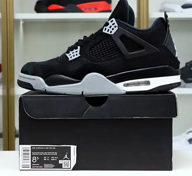 AIR JORDAN 4 "BLACK CANVAS"