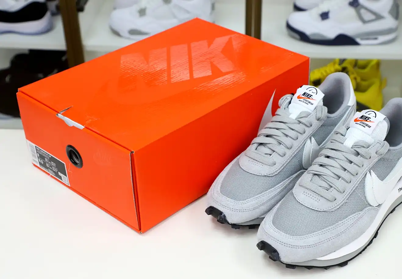 hype FRAGMENT DESIGN X SACAI X LDV WAFFLE 'LIGHT SMOKE GREY'