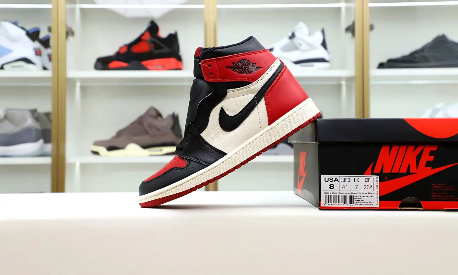 AIR JORDAN 1 RETRO HIGH OG 'BRED TOE'