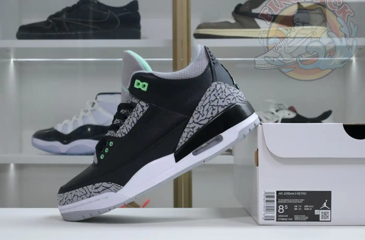 Air Jordan 3 Green Glow