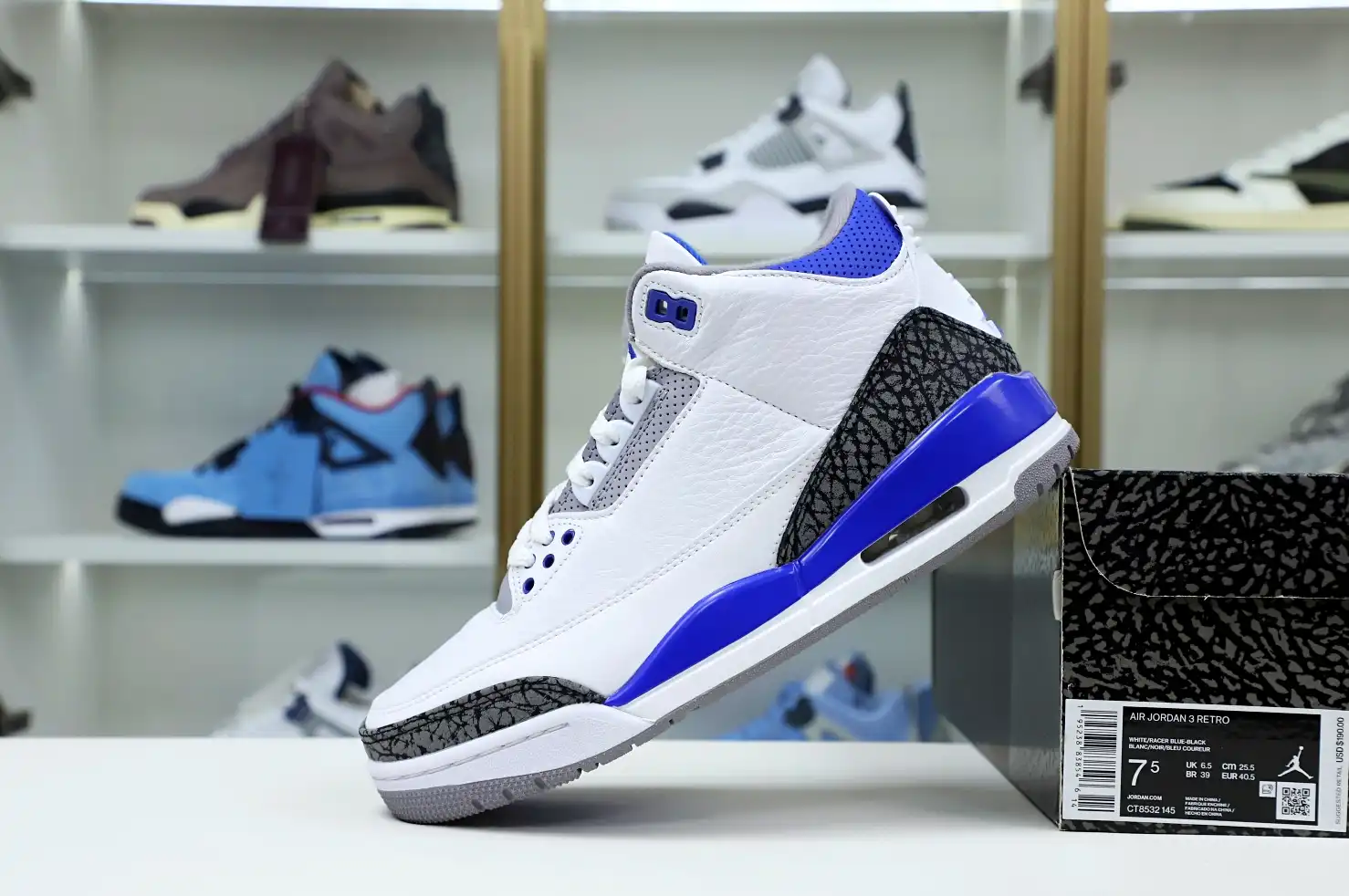 AIR JORDAN 3 RETRO 'RACER BLUE' (CT8532-145)